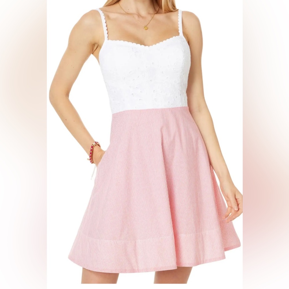 Lilly Pulitzer Winslow Eyelet Striped Dress NWT